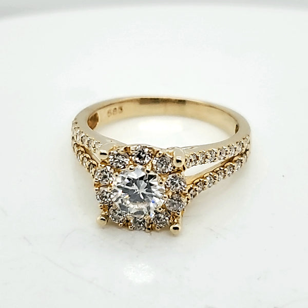 14Kt Yellow Gold .75 Carat Estimated Diamond Engagement Ring