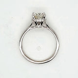 14kt white gold 1.20 carat round, brilliant cut diamond engagement ring