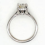 14kt white gold 1.20 carat round, brilliant cut diamond engagement ring