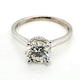 14kt white gold 1.20 carat round, brilliant cut diamond engagement ring