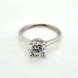 14kt white gold 1.20 carat round, brilliant cut diamond engagement ring