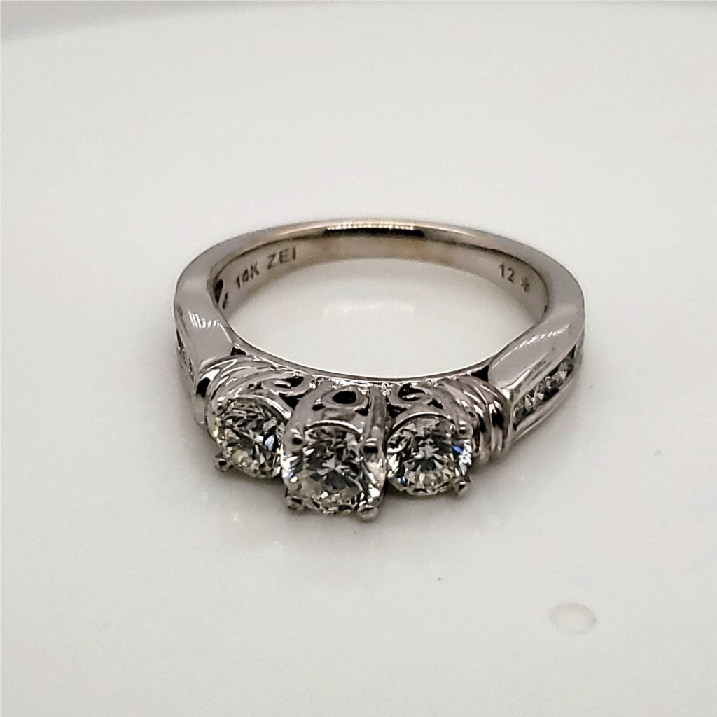 14kt White Gold .40 Carat Round, Brilliant Cut Diamond Engagement Ring