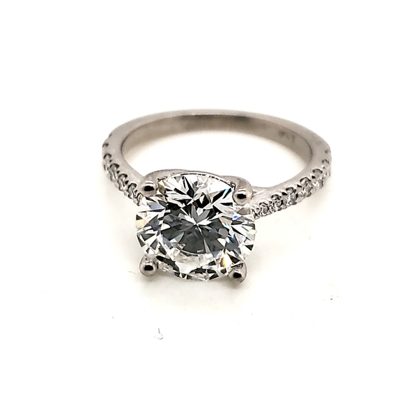 Platinum 2.50 Carat Round Brilliant Cut Diamond Engagement Ring