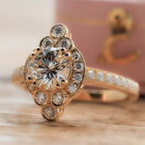 14kt Yellow Gold 1.25 Carat Round Diamond Engagement Ring