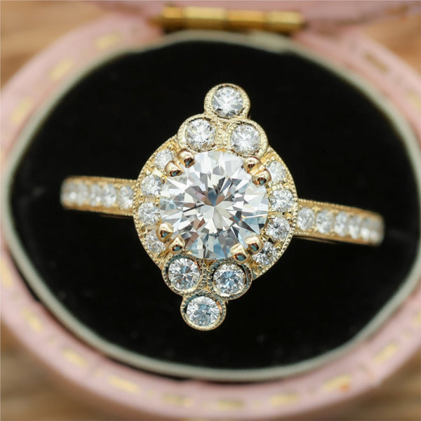 14kt Yellow Gold 1.25 Carat Round Diamond Engagement Ring