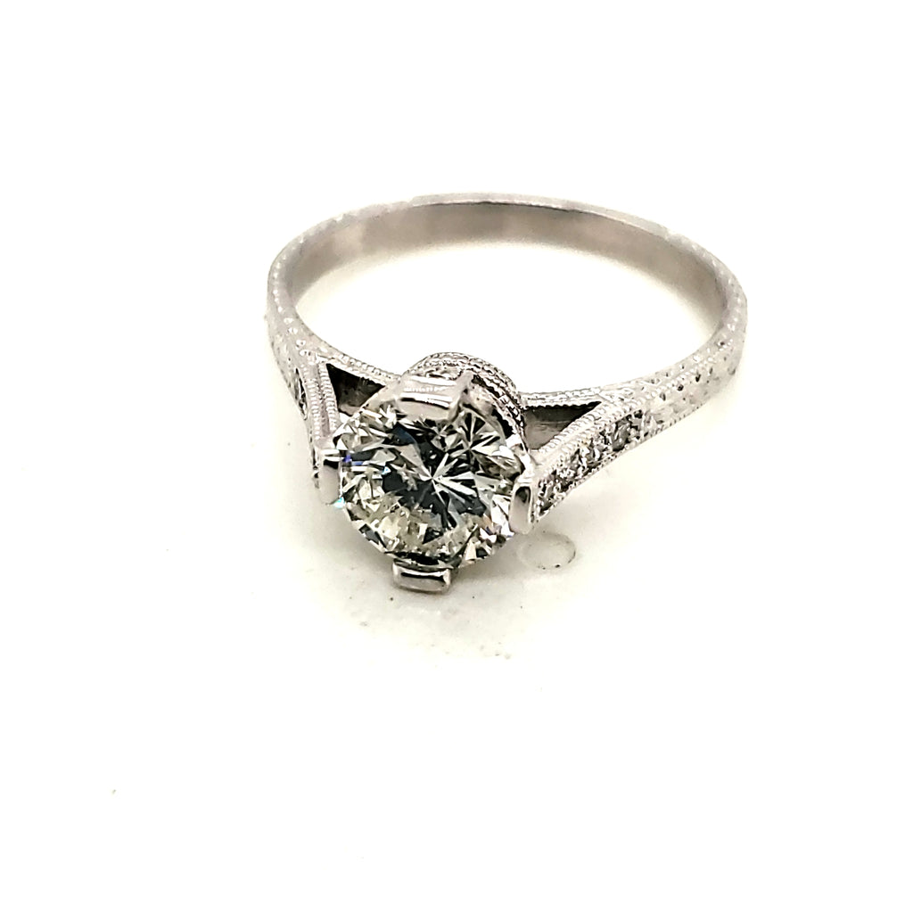 18kt White Gold 1.07 Carat Cut Diamond Engagement Ring