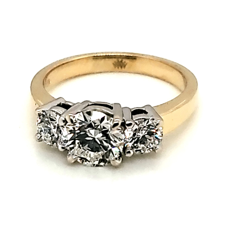 18kt Yellow Gold .94 Carat Diamond Engagement Ring