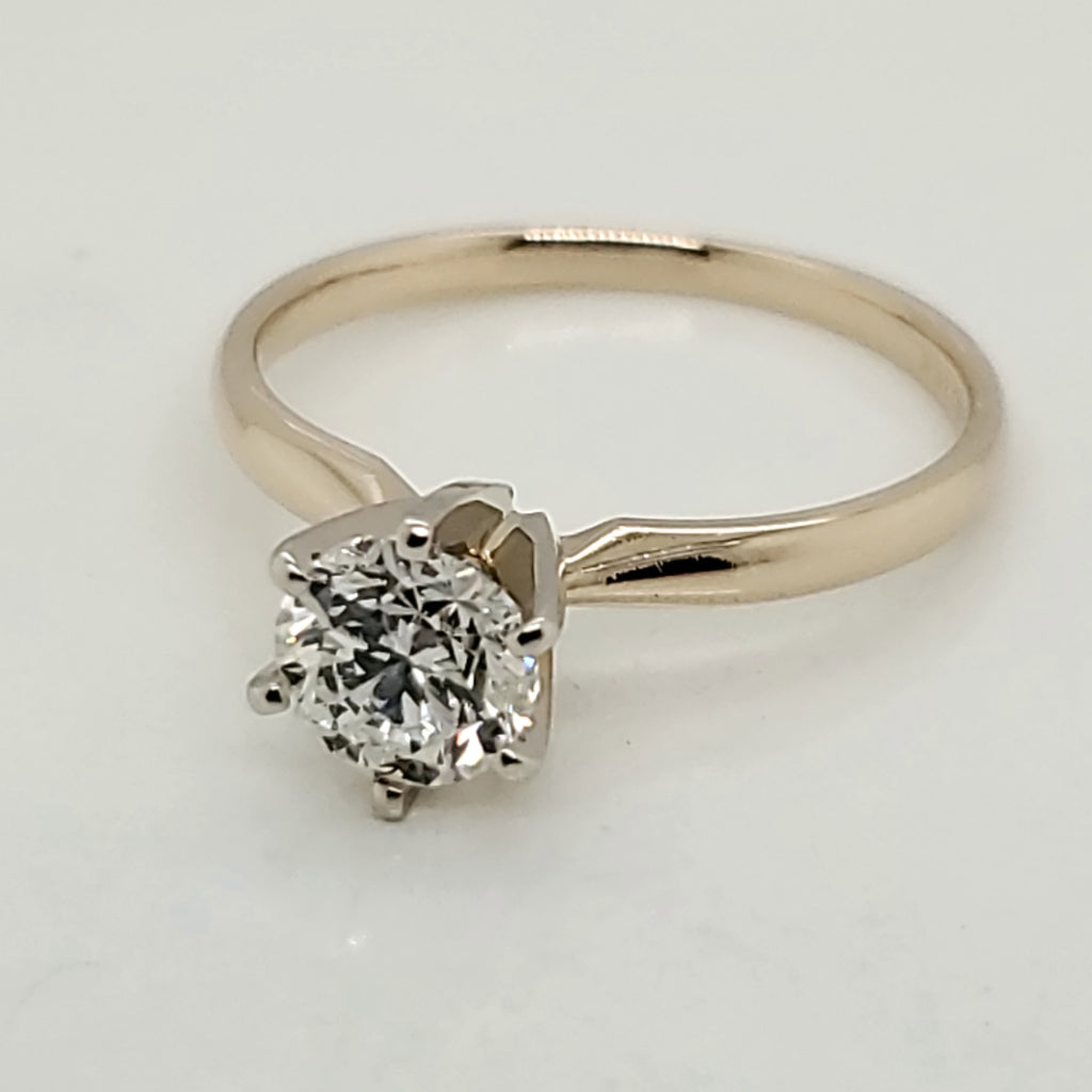 14kt Yellow Gold .90 Carat Diamond Engagement Ring Mounting