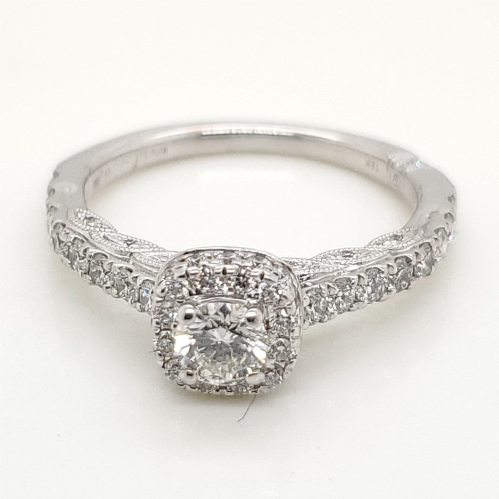 14kt White Gold .30 Carat Round Brilliant Cut Diamond Engagement Ring
