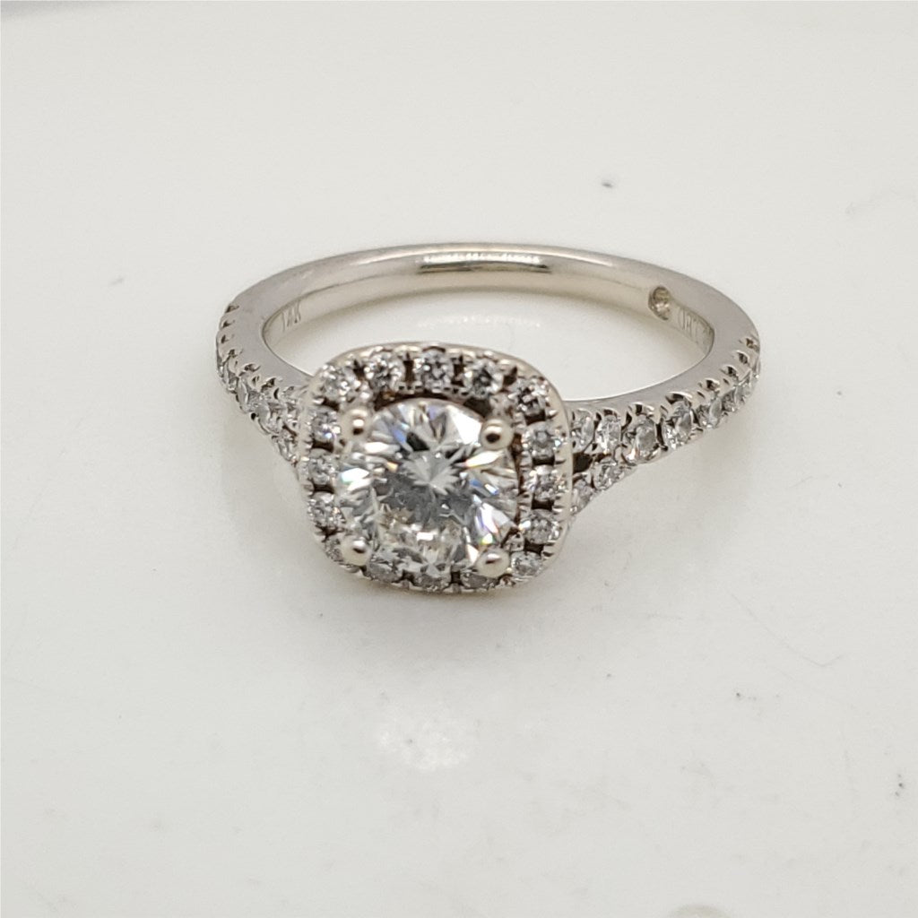 .96 Carat Leo Round Brilliant Cut Diamond Engagement Ring