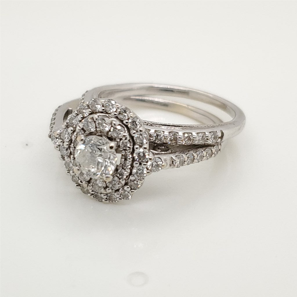 14kt White Gold and Diamond Wedding Set