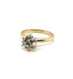 14kt Yellow Gold 1.92 Carat Diamond Engagement Ring Mounting