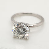 14kt White Gold 3.00 Carat Round Brilliant Cut Diamond Engagement Ring