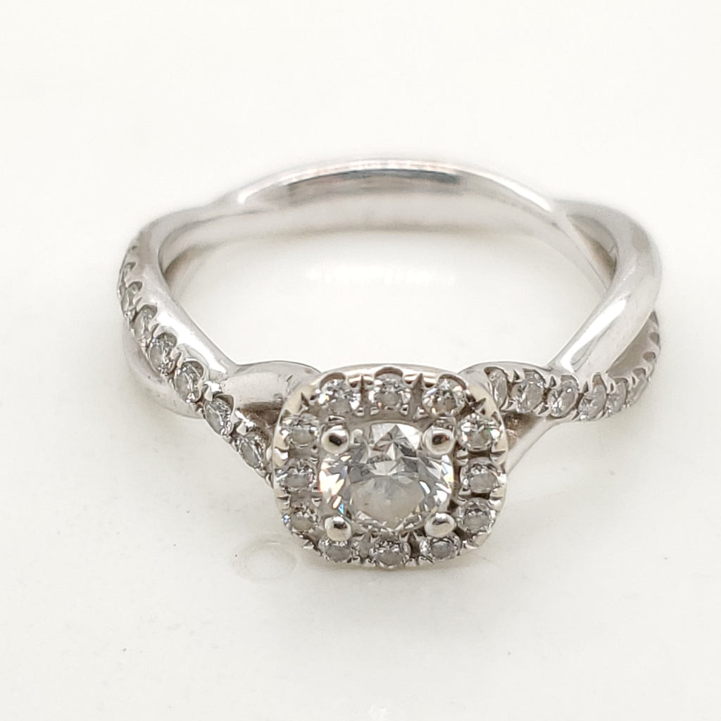 14kt White Gold .25 Carat Round Brilliant Cut Diamond Engagement Ring