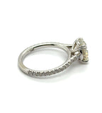 2.57 Carat 14kt White Gold Round Brilliant Cut Diamond Engagement Ring