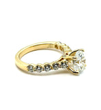 14Kt Yellow Gold Engagement Ring with 2.03ct Round Center Diamond