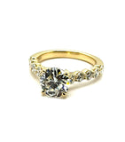 14Kt Yellow Gold Engagement Ring with 2.03ct Round Center Diamond
