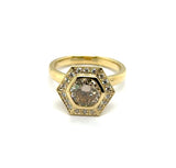 1.48 Cttw 18Kt Yellow Gold Cognac Diamond Engagment Ring