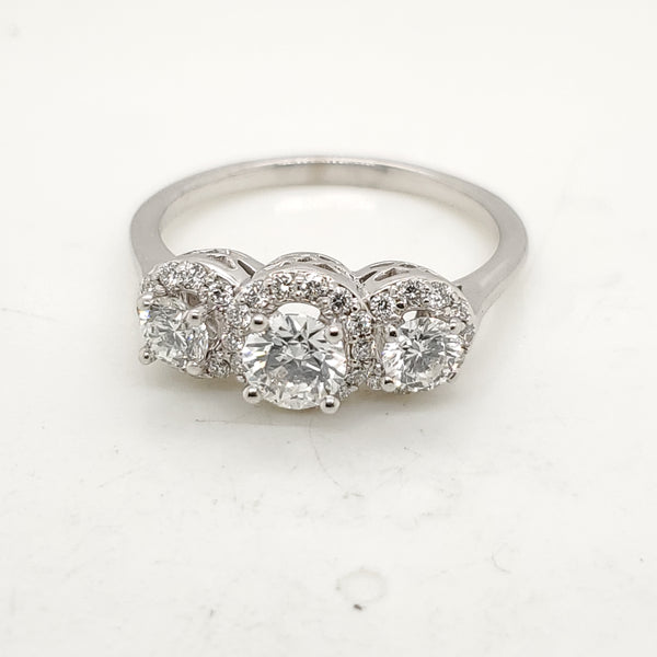 14kt White Gold .50 Carat Round Brilliant Cut Diamond Engagement Ring