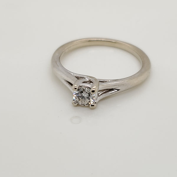 14kt White Gold .25 Carat Cut Diamond Engagement Ring