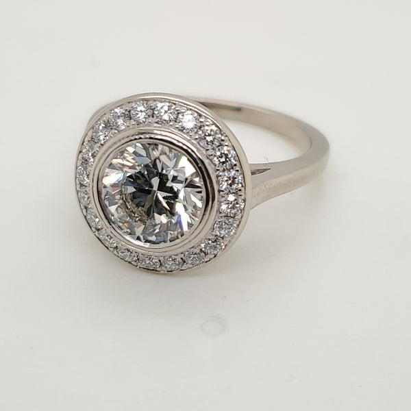 14kt White Gold 2.00 Carat Round Brilliant Cut Diamond Engagement Ring