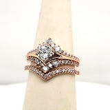 14kt Rose Gold .46 Carat Round Brilliant Cut Diamond Engagement Ring