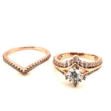 14kt Rose Gold .46 Carat Round Brilliant Cut Diamond Engagement Ring