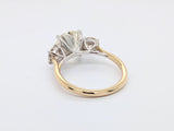 14K Yellow and White Gold 3-Stone Diamond Ring