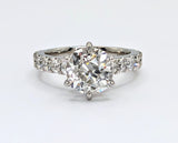 Platinum 2.35ct Old European Cut Diamond Engagement Ring
