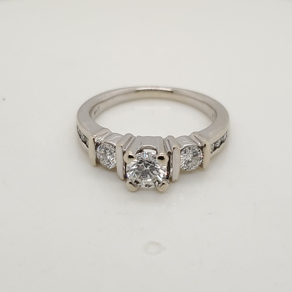 14kt White Gold .40 Carat Round Brilliant Cut Diamond Engagement Ring