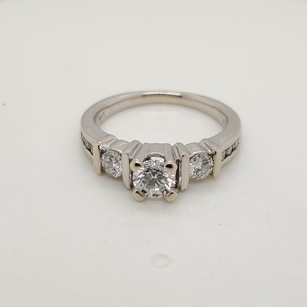 14kt White Gold .40 Carat Round Brilliant Cut Diamond Engagement Ring