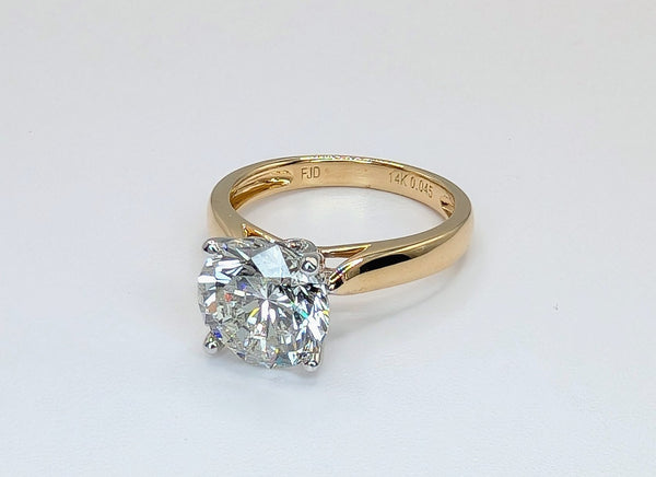 14k Two-Tone 3.24ct Diamond Engagement Ring