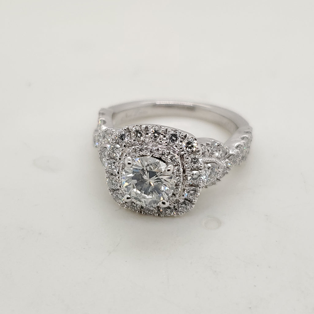 14kt White Gold .75 Carat Round Brilliant Cut Diamond Engagement Ring