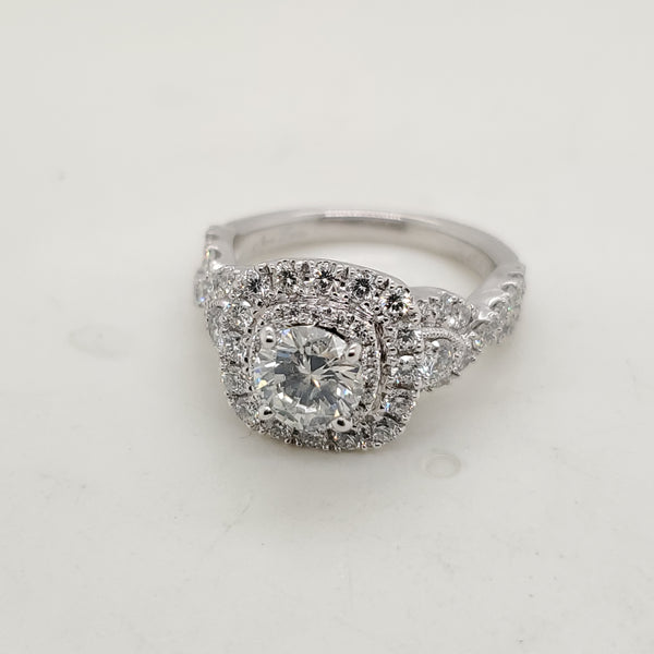 14kt White Gold .75 Carat Round Brilliant Cut Diamond Engagement Ring