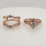 14kt Rose Gold Diamond Wedding Set
