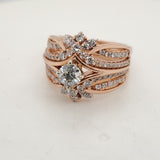 14kt Rose Gold Diamond Wedding Set
