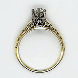 Antique Victorian .57 Carat Old Mine Cut Diamond Engagement Ring