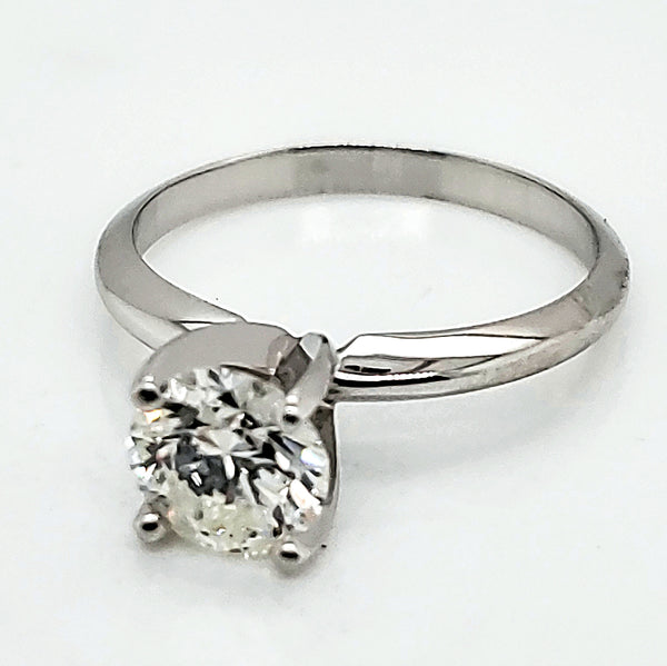 Platinum 1.04 Carat European Cut Diamond Engagement Ring