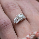 Platinum 1.00 Carat European Cut Diamond Engagement Ring