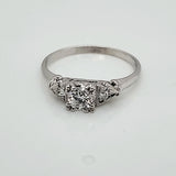 Vintage Platinum .33 Carat Diamond Engagement Ring