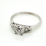Vintage Platinum .33 Carat Diamond Engagement Ring