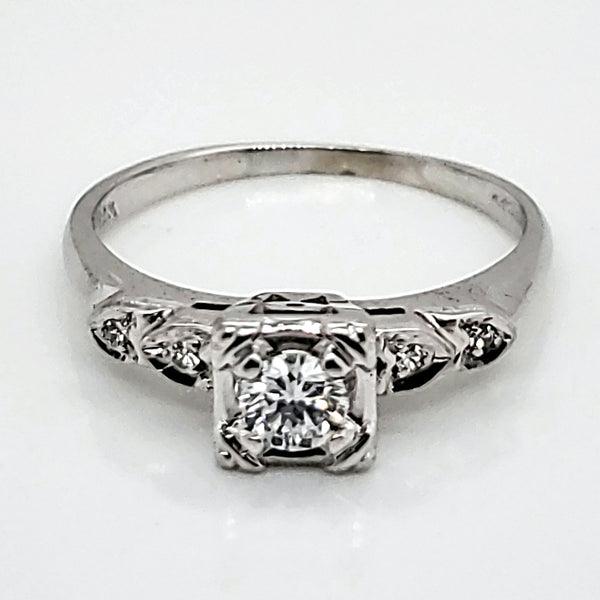 .25 Carat Vintage Round Diamond Engagement Ring