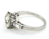 2.75 Carat Mine Cut Diamond Platinum Engagement Ring