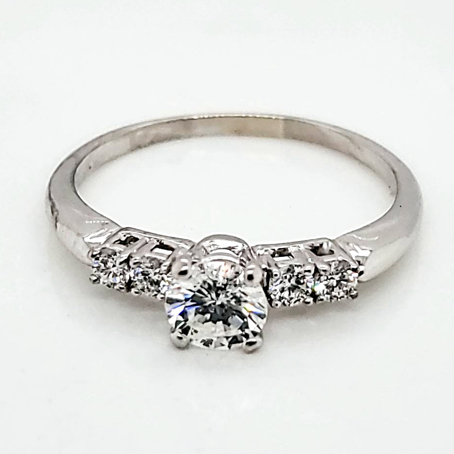 .53 Carat Vintage Round European Cut Diamond Engagement Ring