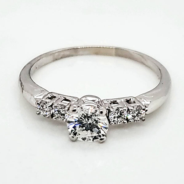 .53 Carat Vintage Round European Cut Diamond Engagement Ring