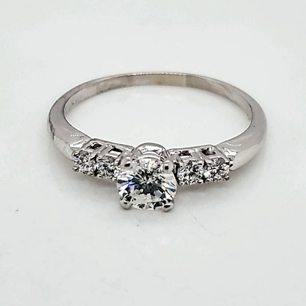 .53 Carat Vintage Round European Cut Diamond Engagement Ring