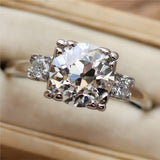 2.44 Carat Vintage Round European Cut Diamond Engagement Ring