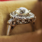 Platinum 1.75 Carat Vintage Round European Cut Diamond Engagement Ring