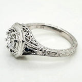 .70 Carat Vintage Round Transitional Cut Diamond Engagement Ring