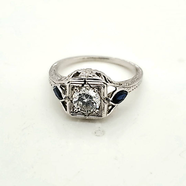 .50 Carat Round Brilliant Cut Diamond Art Deco Engagement Ring